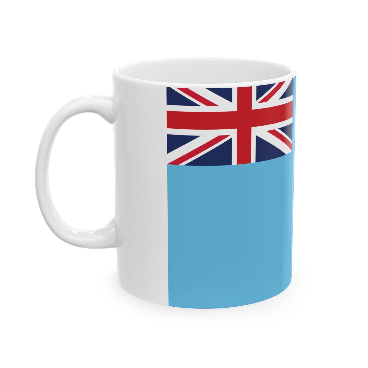 Flag of Fiji Coat of arms small (Fiji) White Coffee Mug-Go Mug Yourself