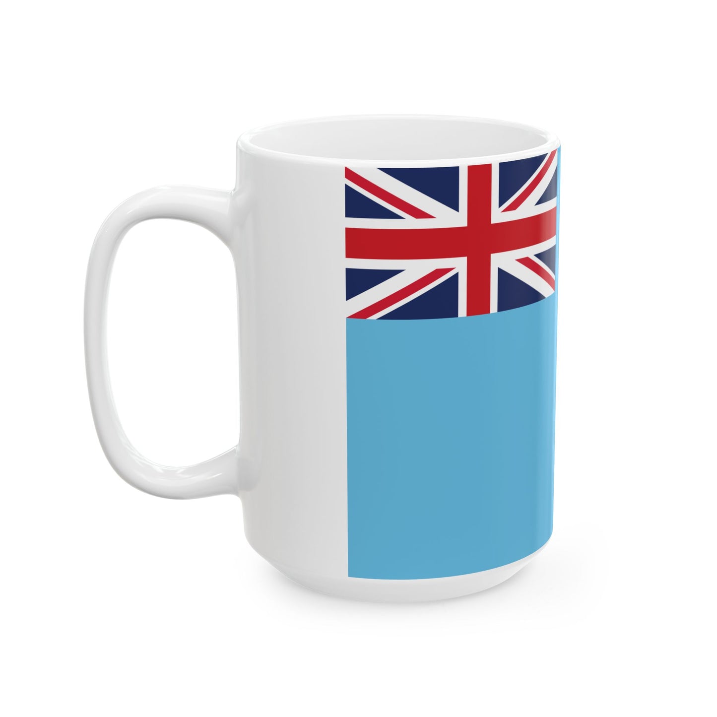 Flag of Fiji Coat of arms small (Fiji) White Coffee Mug-Go Mug Yourself