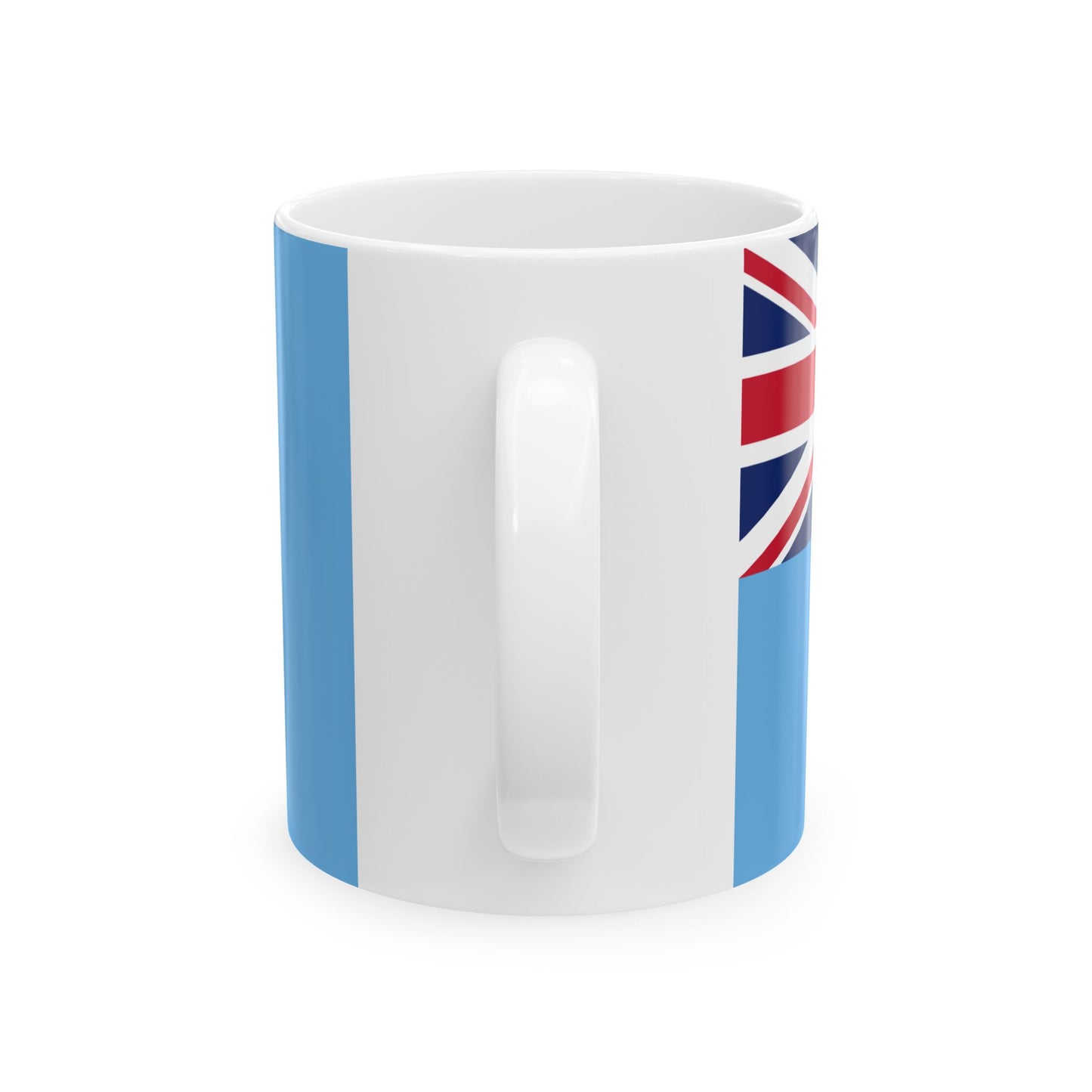 Flag of Fiji no coat of arms (Fiji) White Coffee Mug-Go Mug Yourself
