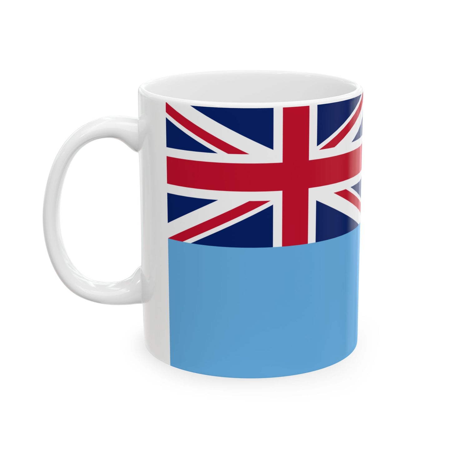 Flag of Fiji no coat of arms (Fiji) White Coffee Mug-Go Mug Yourself