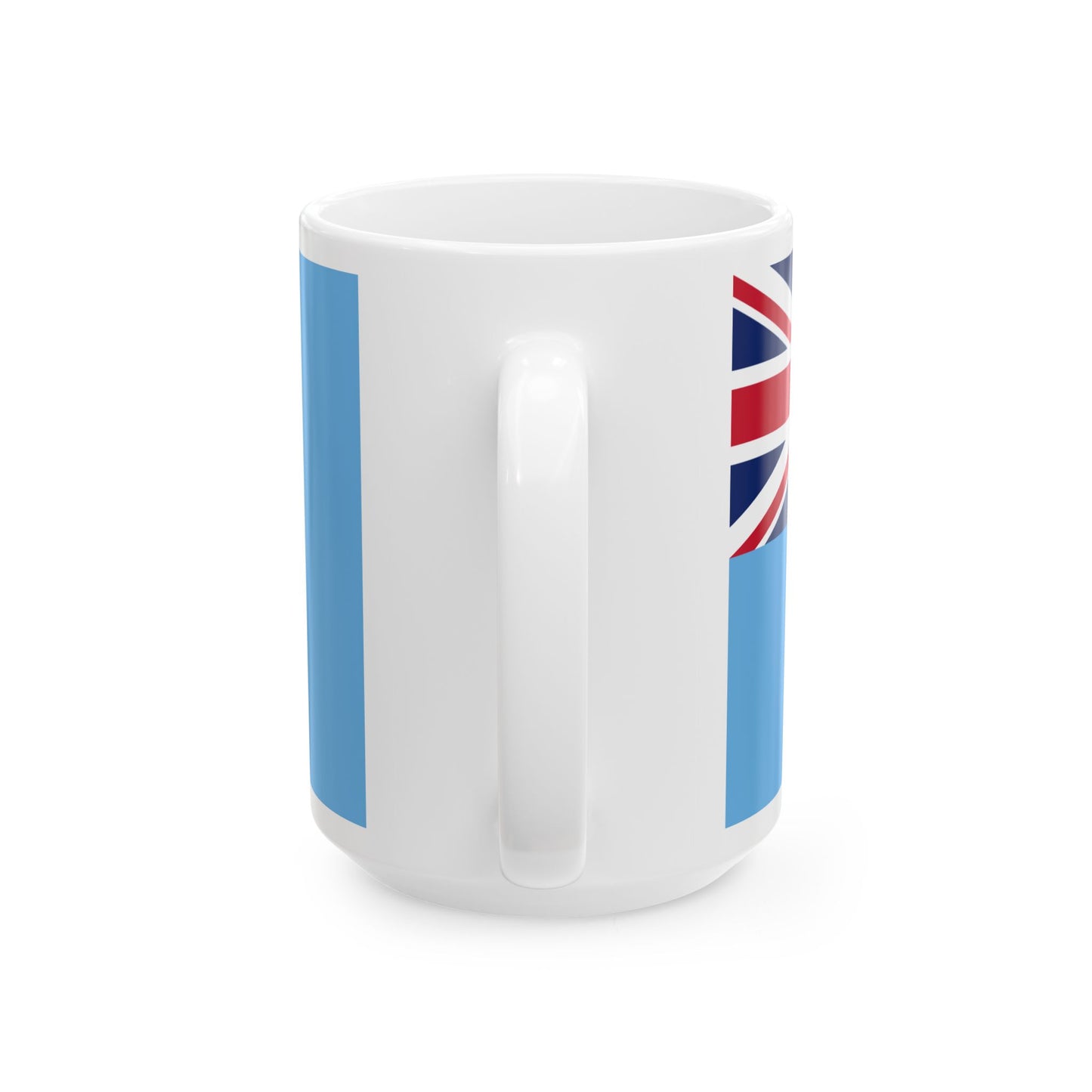 Flag of Fiji no coat of arms (Fiji) White Coffee Mug-Go Mug Yourself