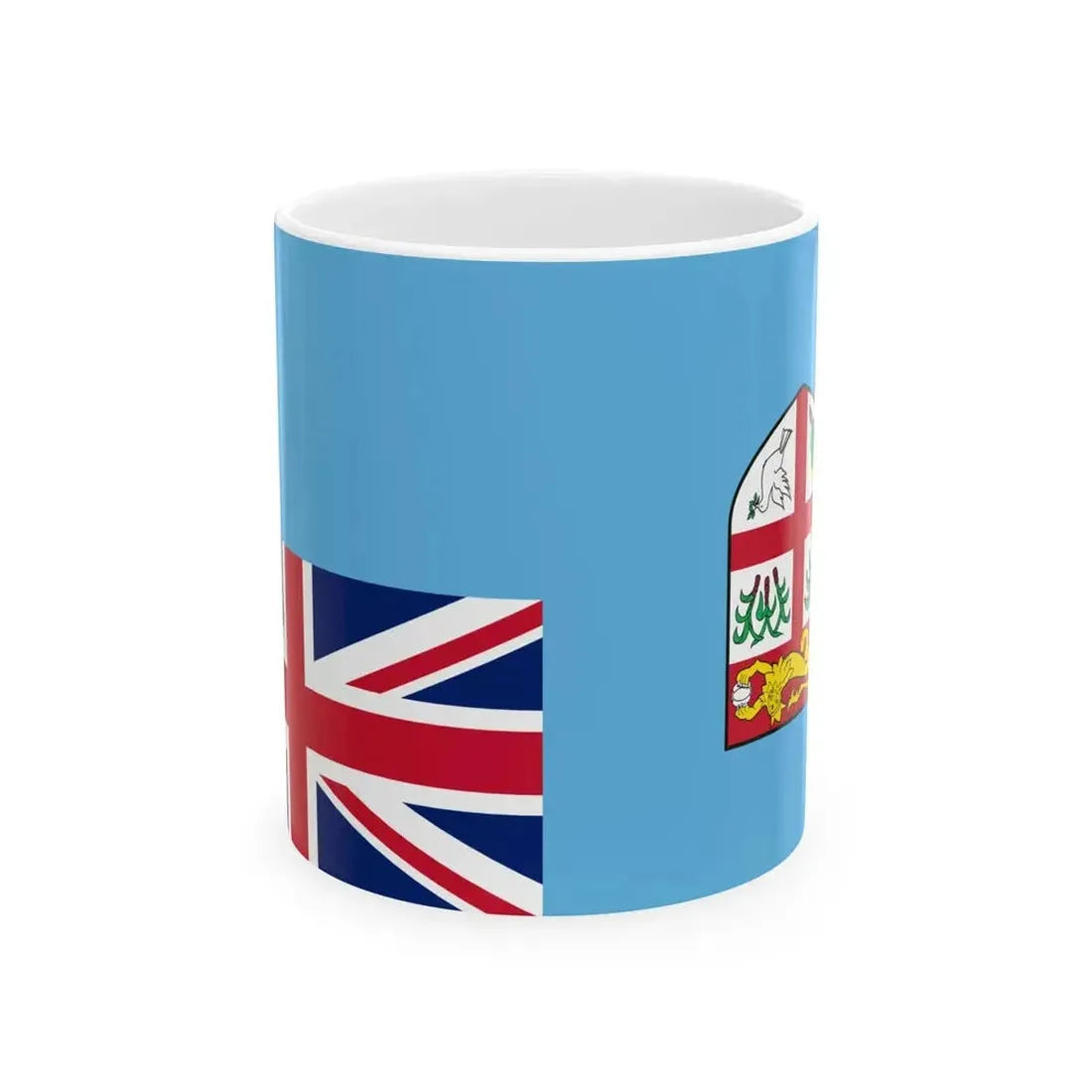 Flag of Fiji upside down (Fiji) White Coffee Mug 11oz - Go Mug Yourself