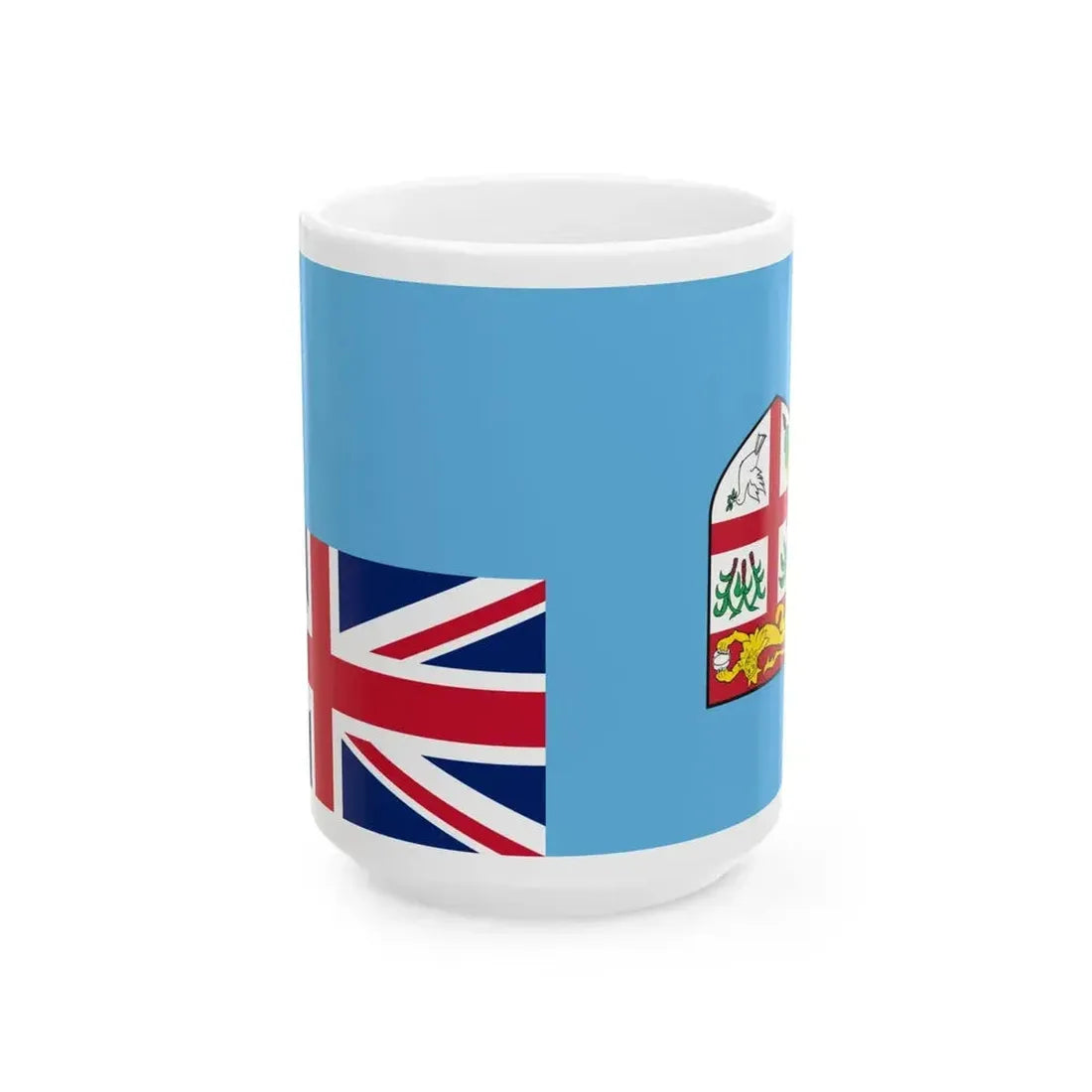 Flag of Fiji upside down (Fiji) White Coffee Mug 15oz - Go Mug Yourself