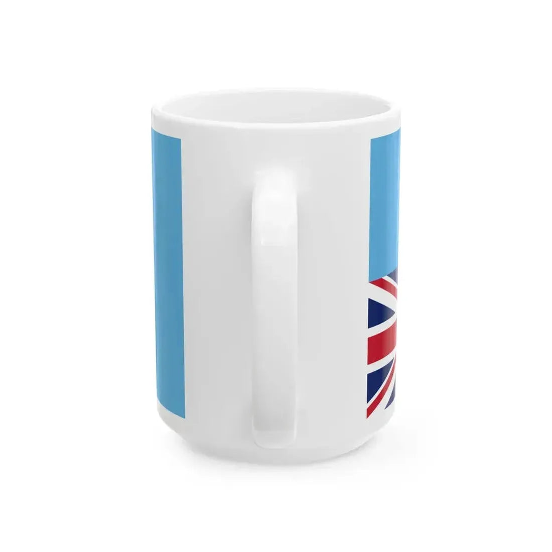 Flag of Fiji upside down (Fiji) White Coffee Mug - Go Mug Yourself
