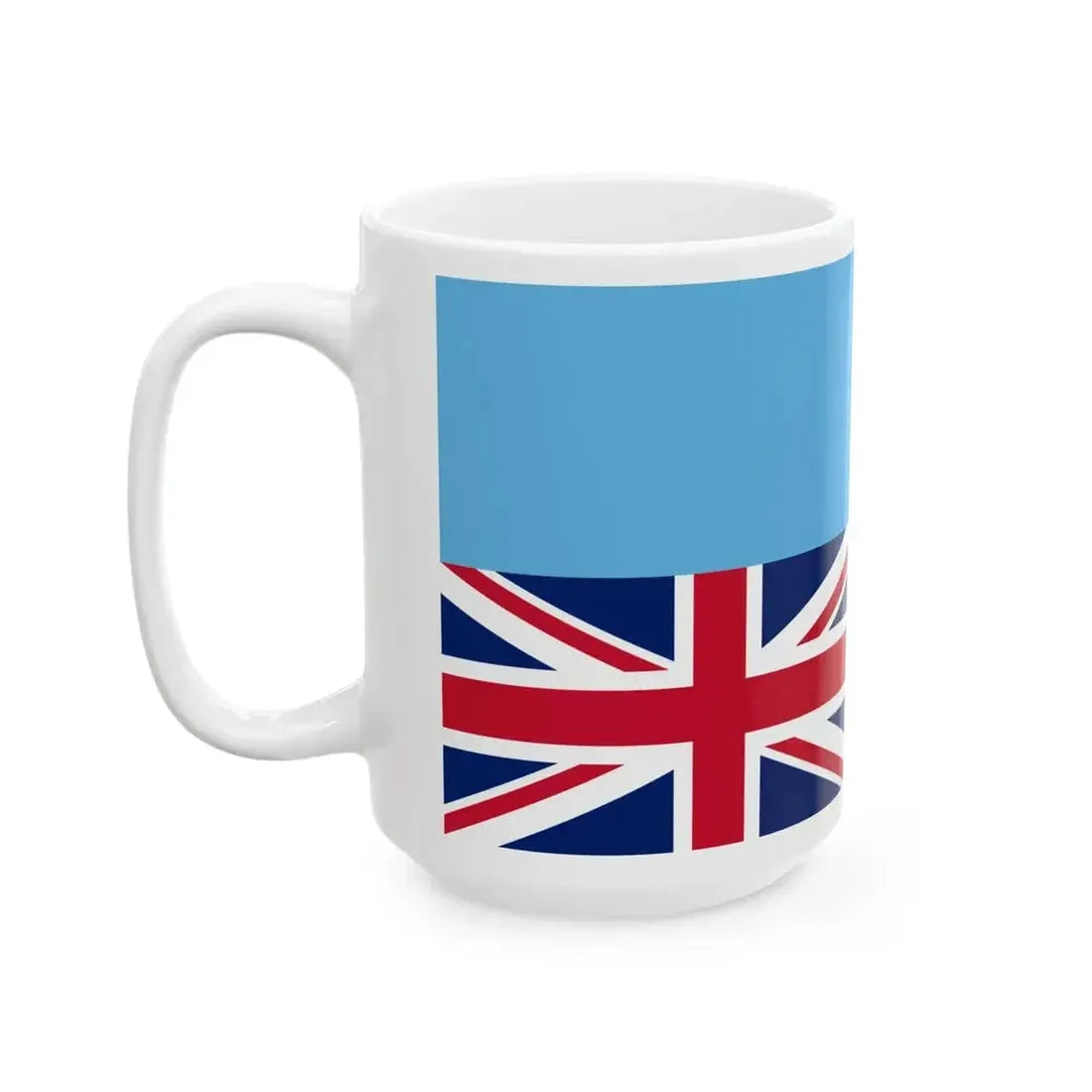 Flag of Fiji upside down (Fiji) White Coffee Mug - Go Mug Yourself