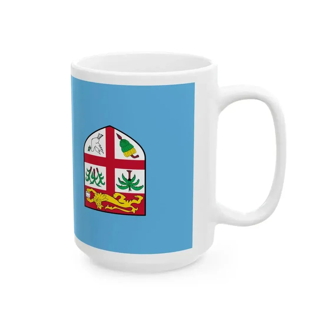 Flag of Fiji upside down (Fiji) White Coffee Mug - Go Mug Yourself