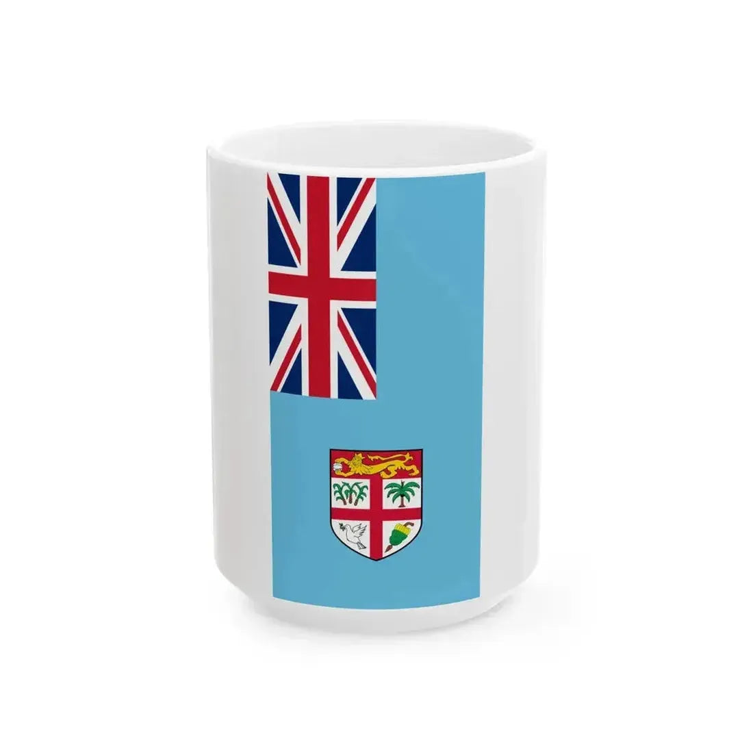 Flag of Fiji vertical (Fiji) White Coffee Mug 15oz - Go Mug Yourself