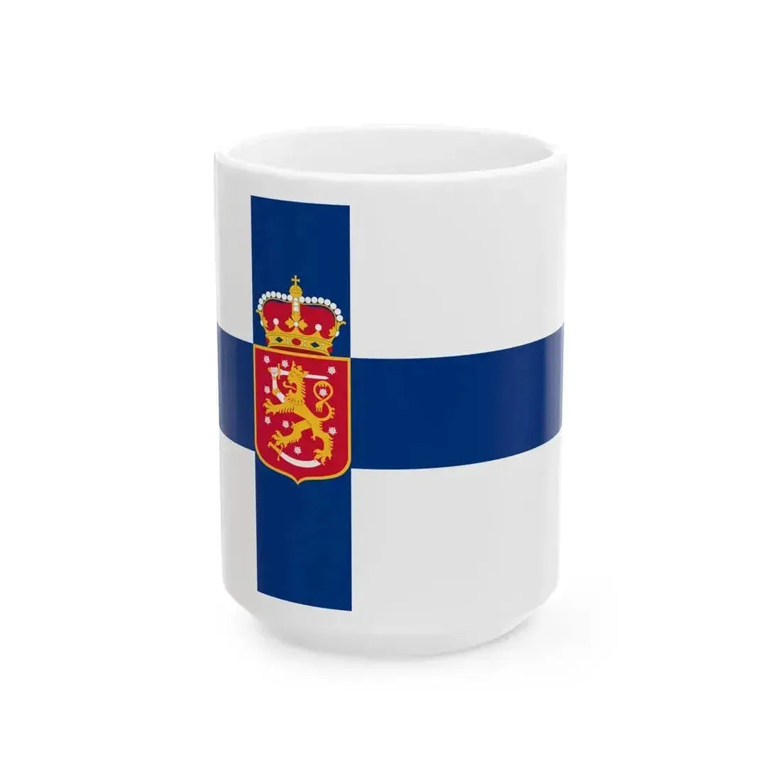Flag of Finland 1918-1920 (Finland) White Coffee Mug 15oz - Go Mug Yourself