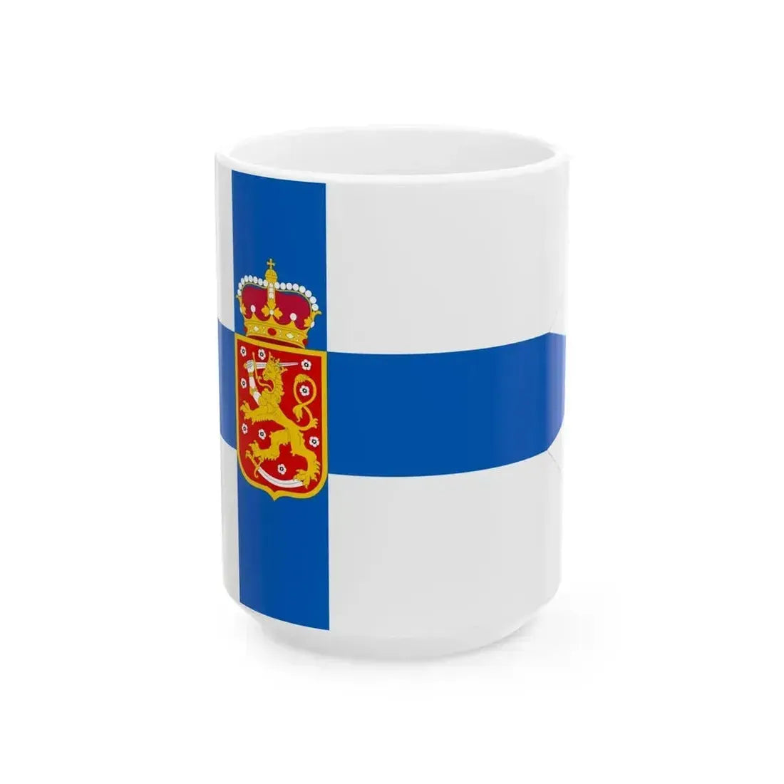 Flag of Finland 1918-1920 Military (Finland) White Coffee Mug 15oz - Go Mug Yourself