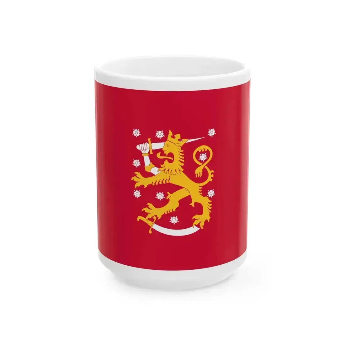 Flag of Finland 1918 state (Finland) White Coffee Mug 15oz - Go Mug Yourself