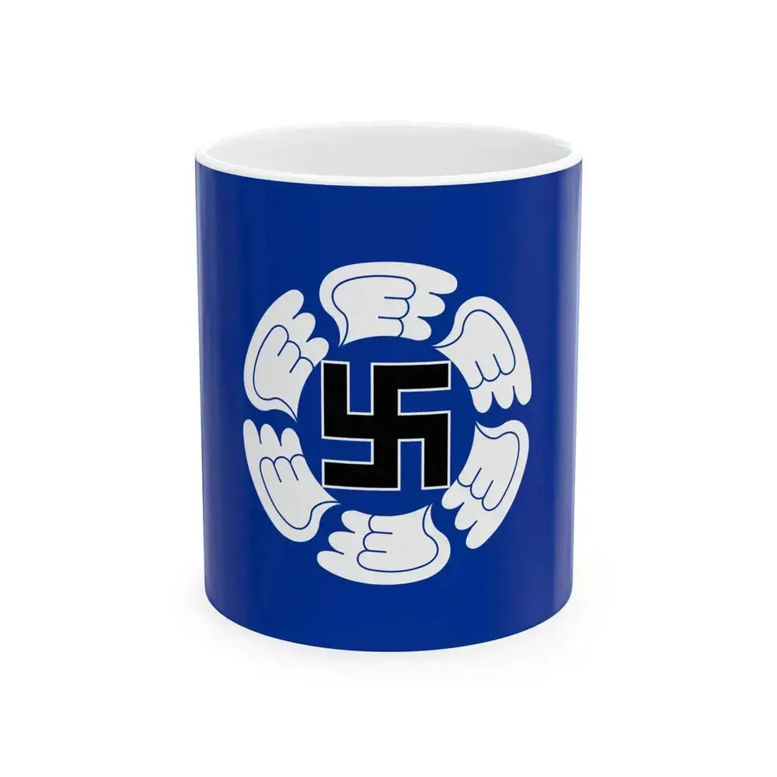 Flag of Finland Air force squadrons without squadron emblem (Finland) White Coffee Mug 11oz - Go Mug Yourself