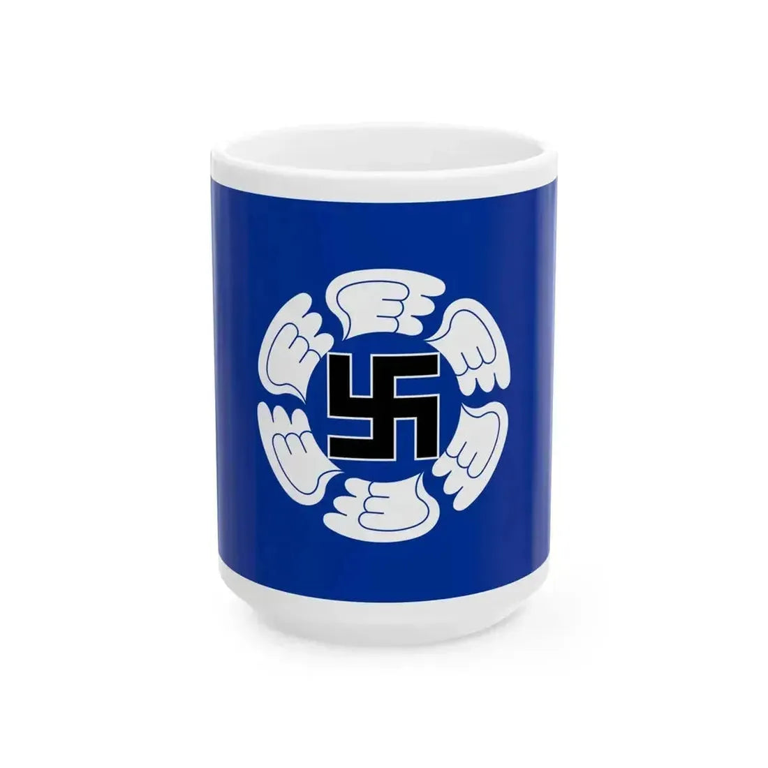 Flag of Finland Air force squadrons without squadron emblem (Finland) White Coffee Mug 15oz - Go Mug Yourself