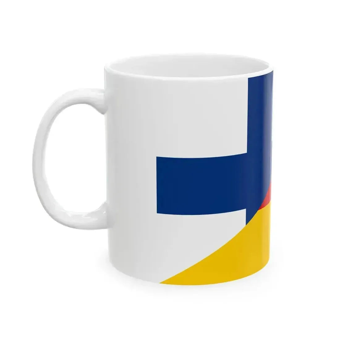 Flag of Finland and Germany (Finland) White Coffee Mug - Go Mug Yourself