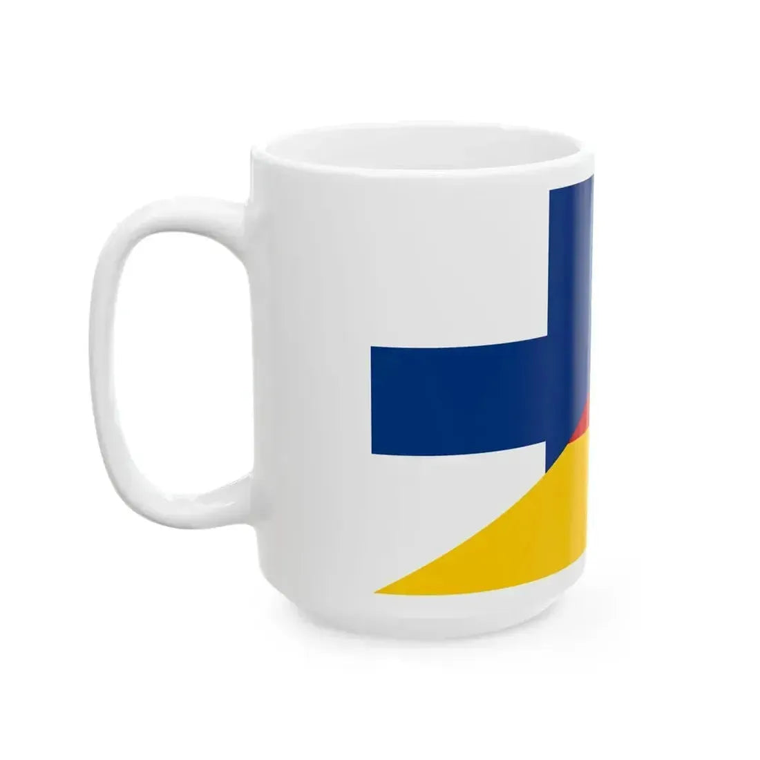 Flag of Finland and Germany (Finland) White Coffee Mug - Go Mug Yourself