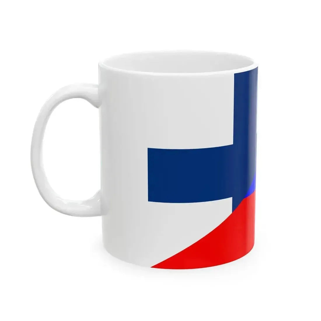 Flag of Finland and Russia (Finland) White Coffee Mug - Go Mug Yourself