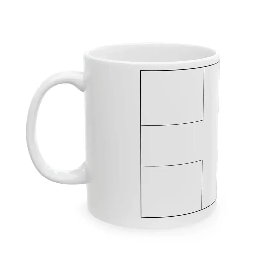 Flag of Finland colouring page (Finland) White Coffee Mug - Go Mug Yourself