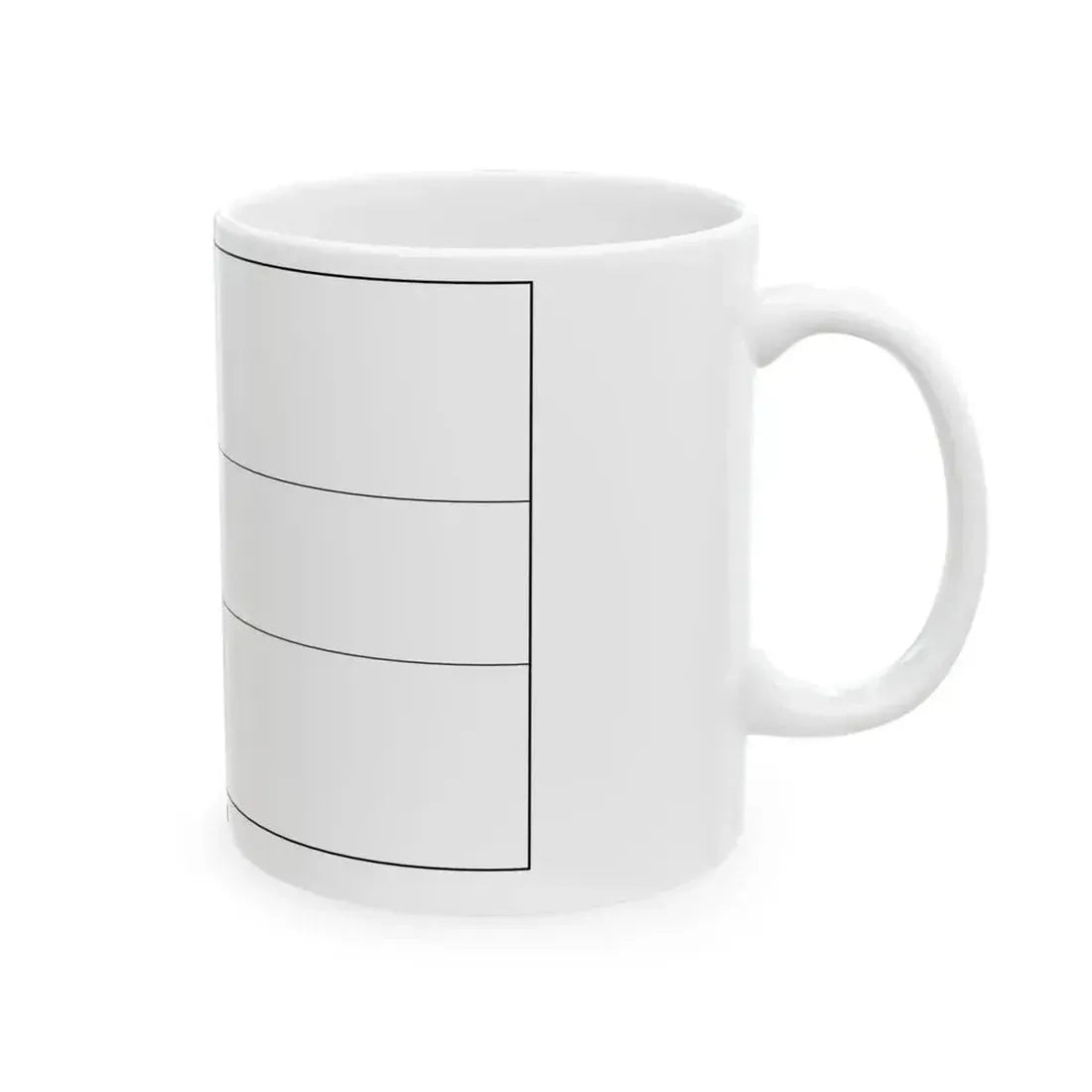Flag of Finland colouring page (Finland) White Coffee Mug - Go Mug Yourself