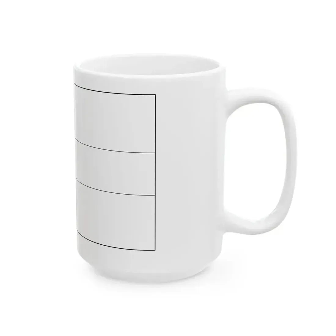 Flag of Finland colouring page (Finland) White Coffee Mug - Go Mug Yourself