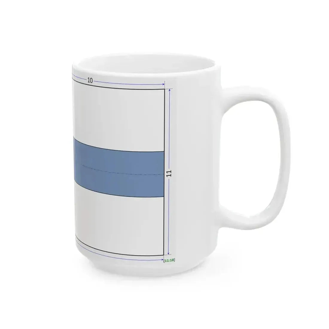 Flag of Finland construction sheet (Finland) White Coffee Mug - Go Mug Yourself