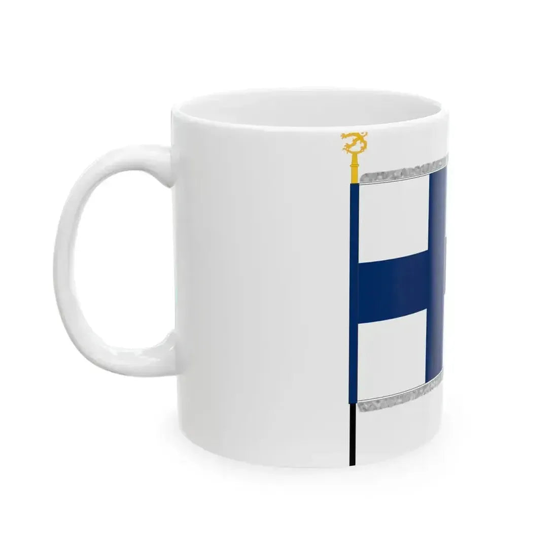 Flag of Finland parade (Finland) White Coffee Mug - Go Mug Yourself