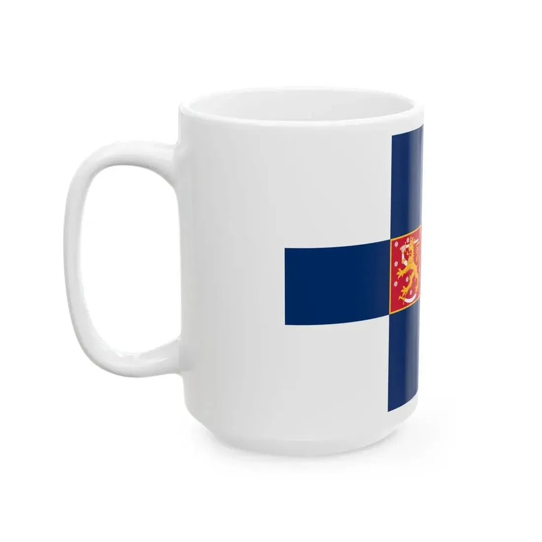 Flag of Finland state 3-2 (Finland) White Coffee Mug - Go Mug Yourself