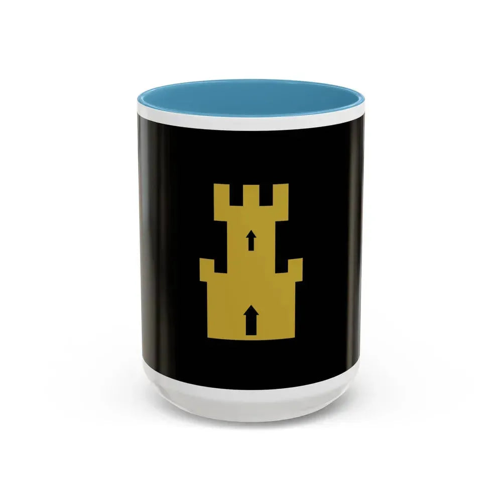 Flag of Finnmark Norway - Accent Coffee Mug 15oz Light Blue - Go Mug Yourself