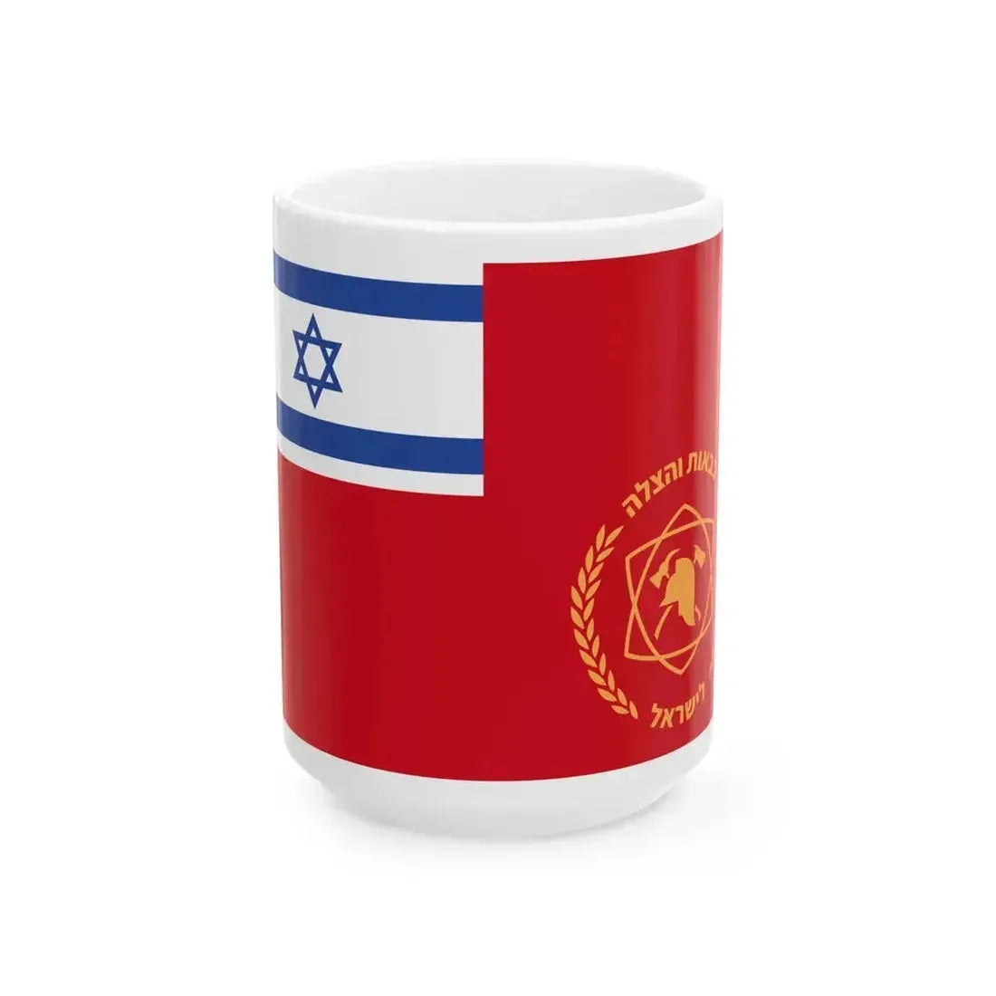 Flag of FireDep Chief of Staff (Israel) White Coffee Mug 15oz - Go Mug Yourself