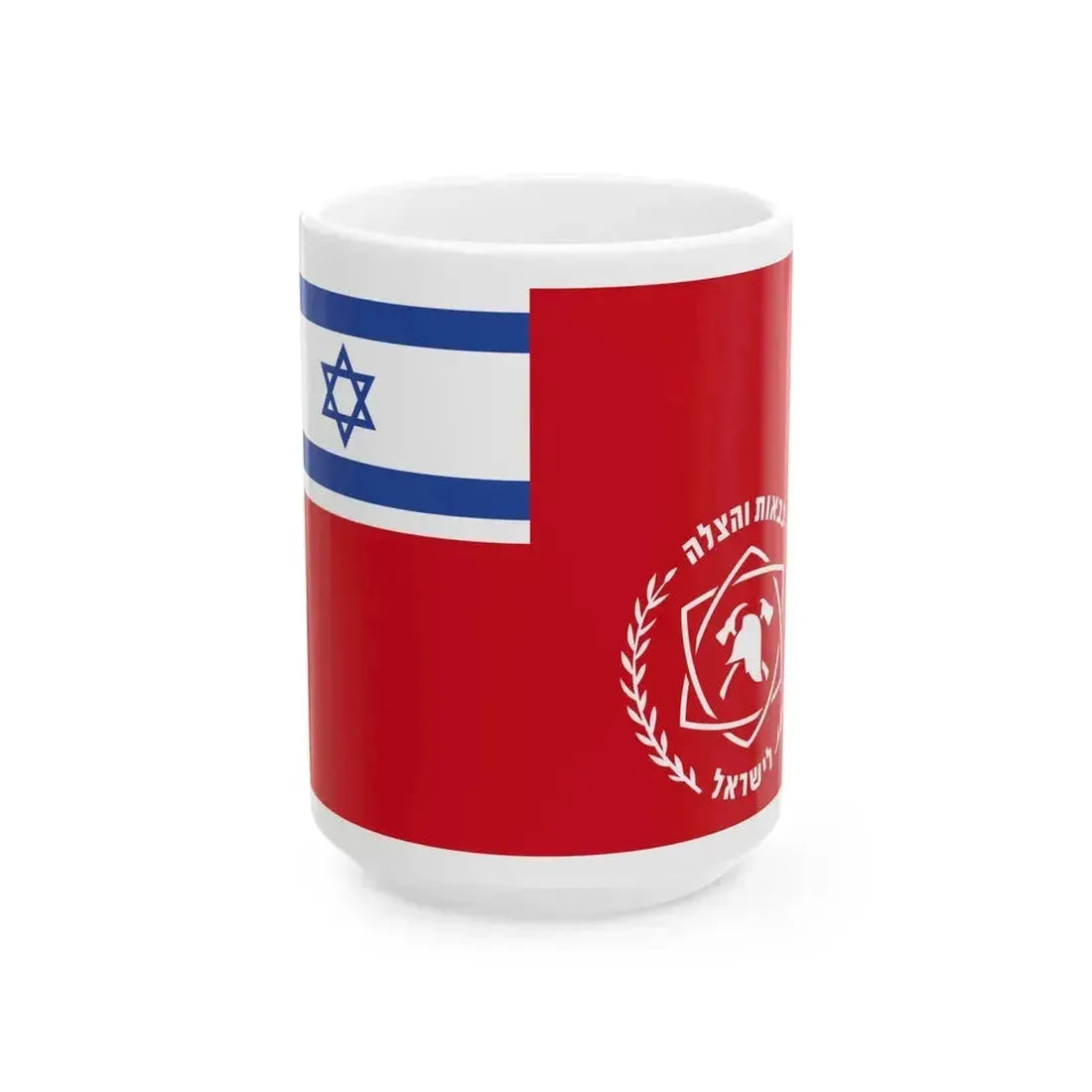 Flag of FireDep Chief of Staff-New (Israel) White Coffee Mug 15oz - Go Mug Yourself