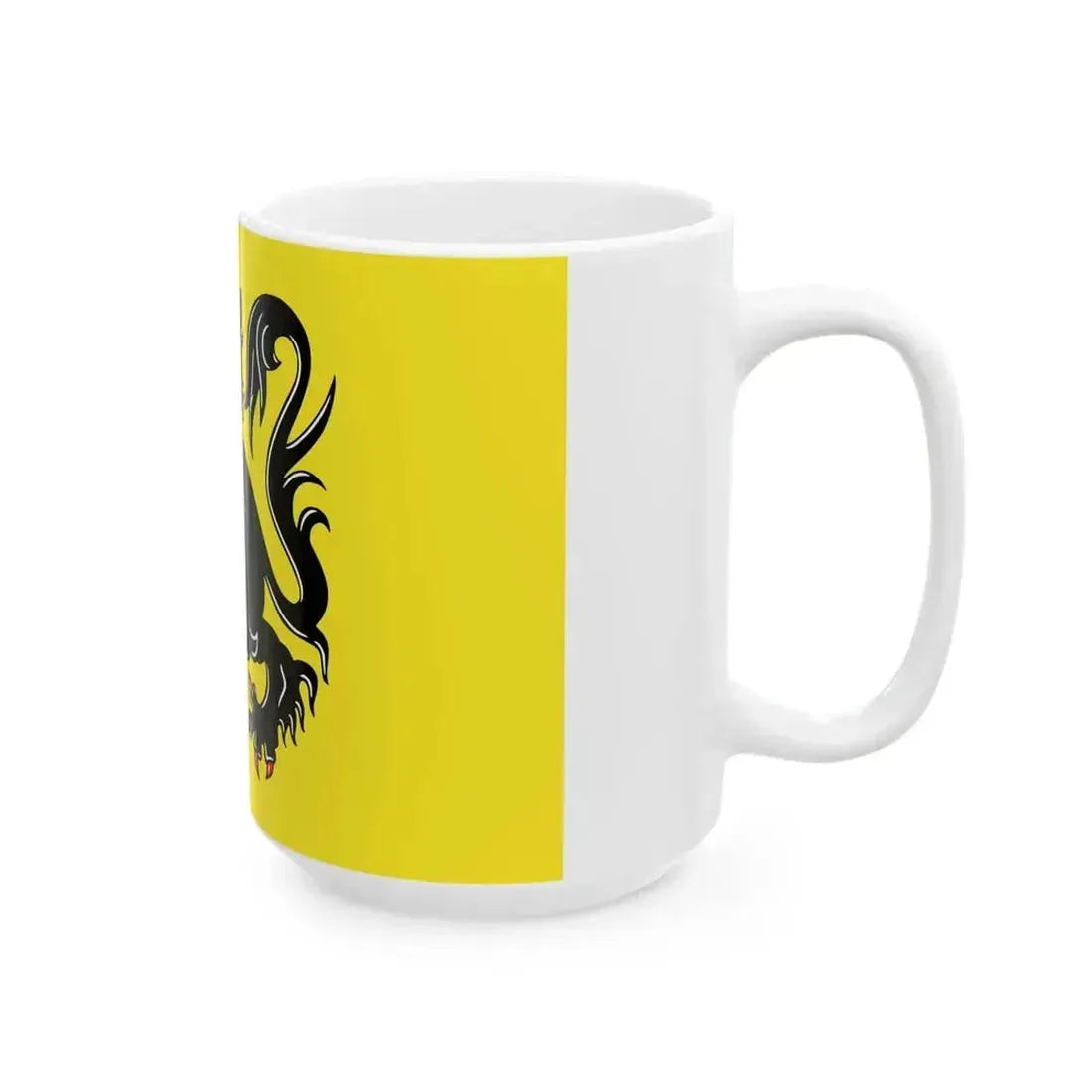 Flag of Flanders (Belgium) White Coffee Mug - Go Mug Yourself