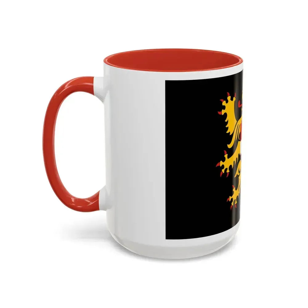 Flag of Flemish Brabant Belgium - Accent Coffee Mug - Go Mug Yourself