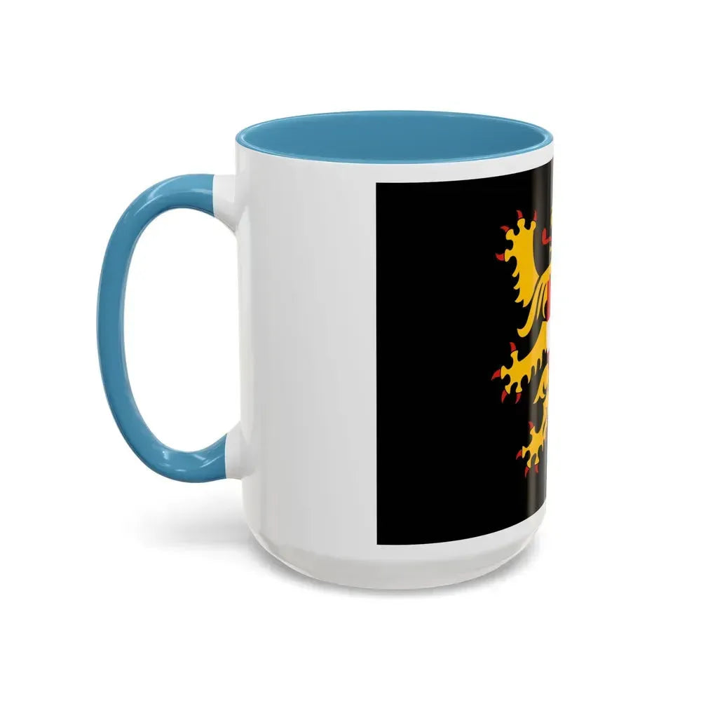 Flag of Flemish Brabant Belgium - Accent Coffee Mug - Go Mug Yourself
