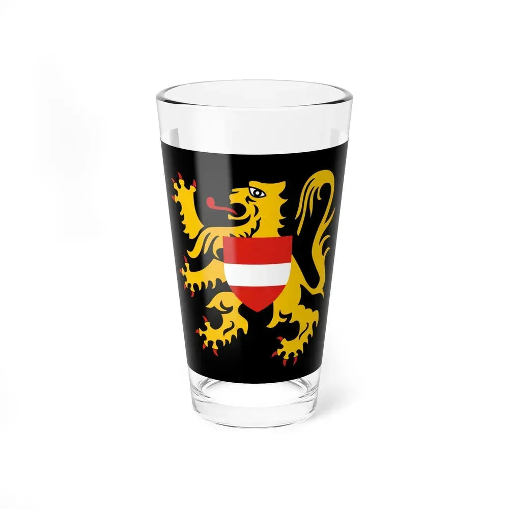 Flag of Flemish Brabant Belgium - Pint Glass 16oz 16oz - Go Mug Yourself