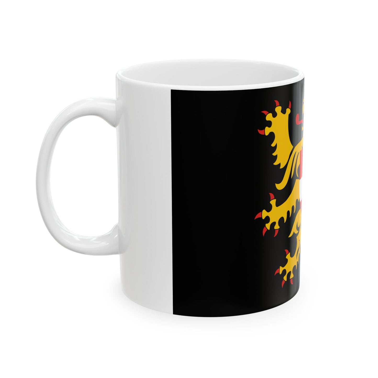 Flag of Flemish Brabant (Belgium) White Coffee Mug-Go Mug Yourself