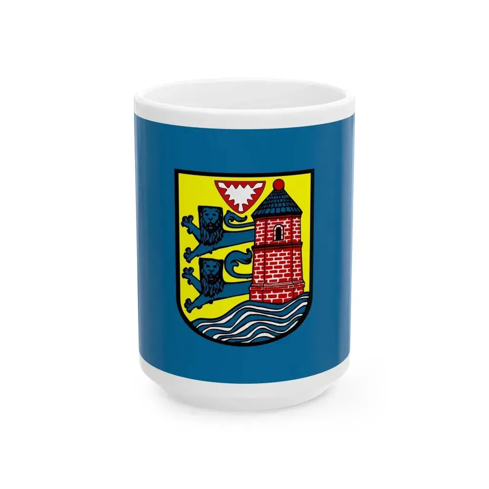 Flag of Flensburg Germany - White Coffee Mug 15oz - Go Mug Yourself