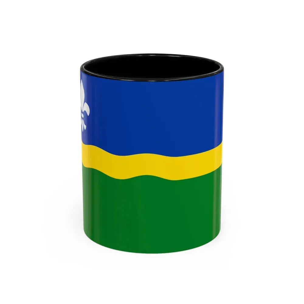 Flag of Flevoland Netherlands - Accent Coffee Mug 11oz Black - Go Mug Yourself