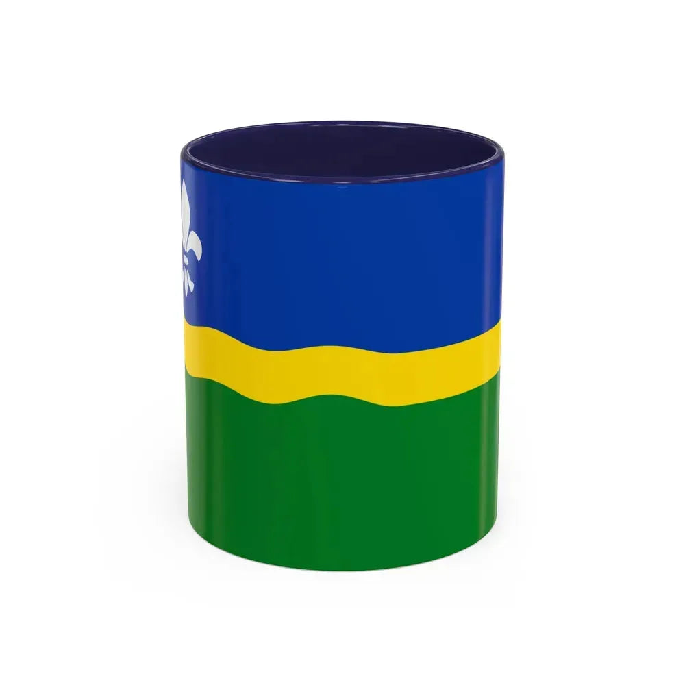 Flag of Flevoland Netherlands - Accent Coffee Mug 11oz Navy - Go Mug Yourself