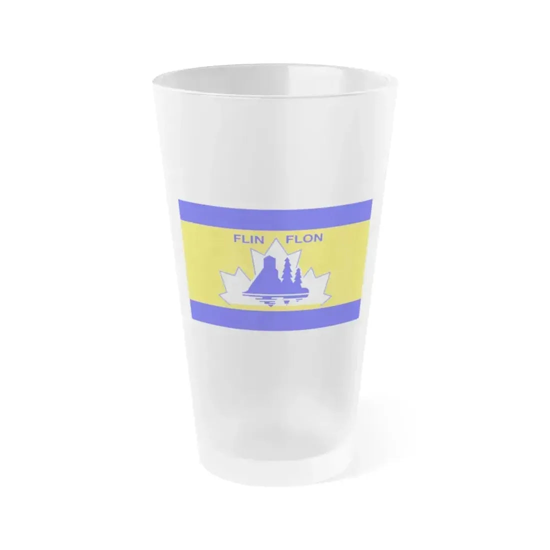 Flag of Flin Flon Canada - Frosted Pint Glass 16oz 16oz Frosted - Go Mug Yourself