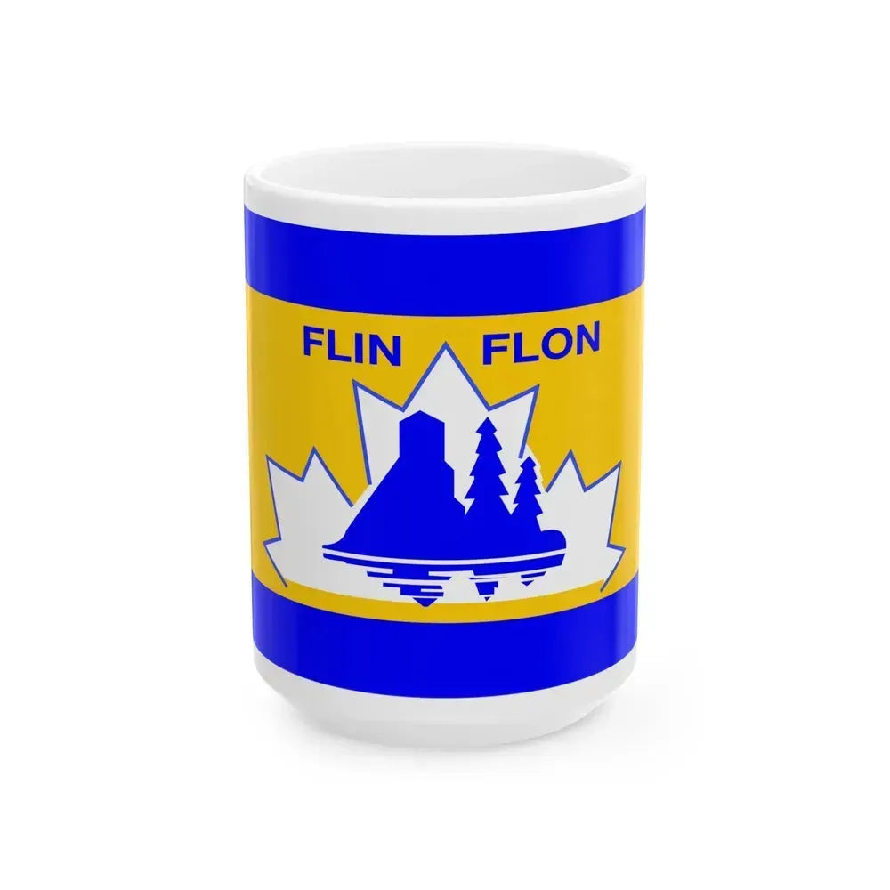 Flag of Flin Flon Canada - White Coffee Mug 15oz - Go Mug Yourself