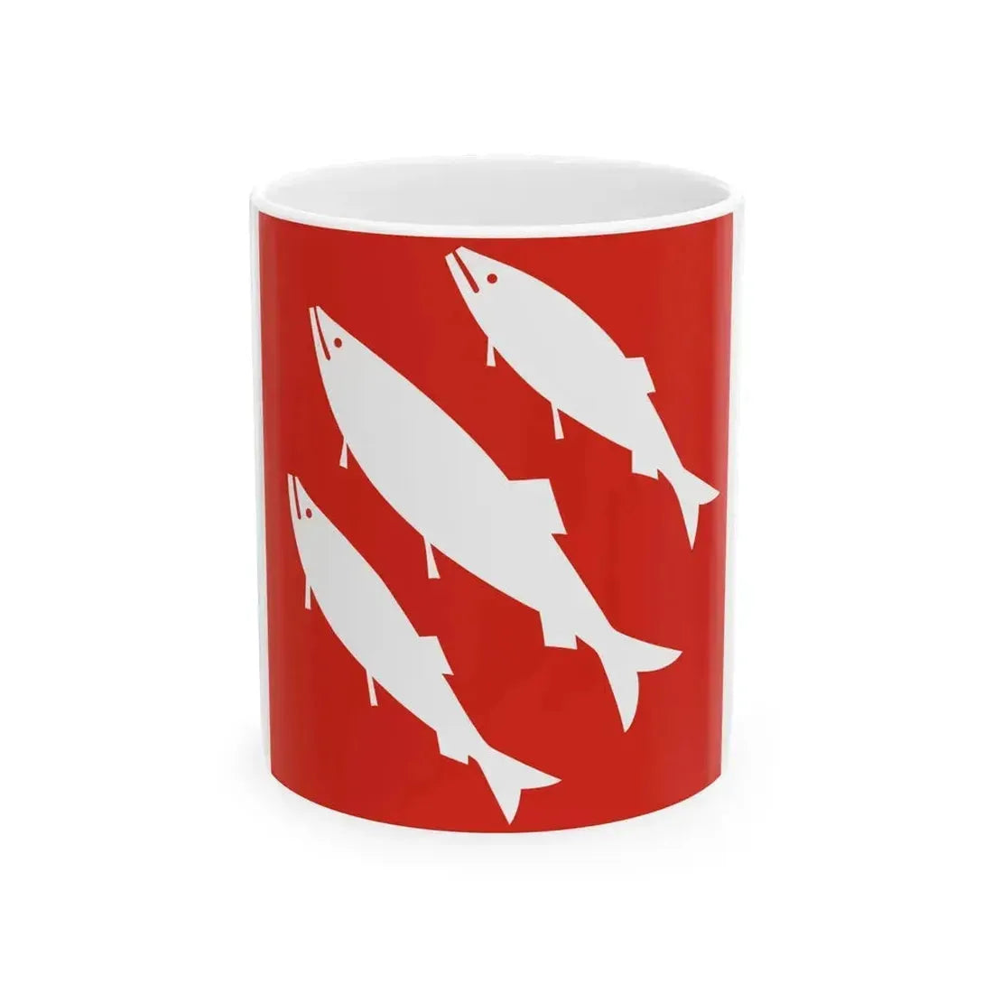Flag of Flora (Norway) White Coffee Mug 11oz - Go Mug Yourself