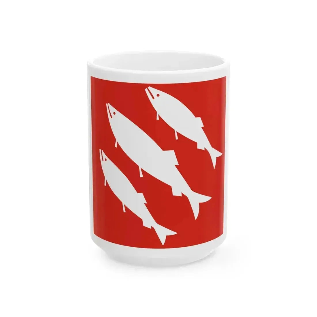 Flag of Flora (Norway) White Coffee Mug 15oz - Go Mug Yourself