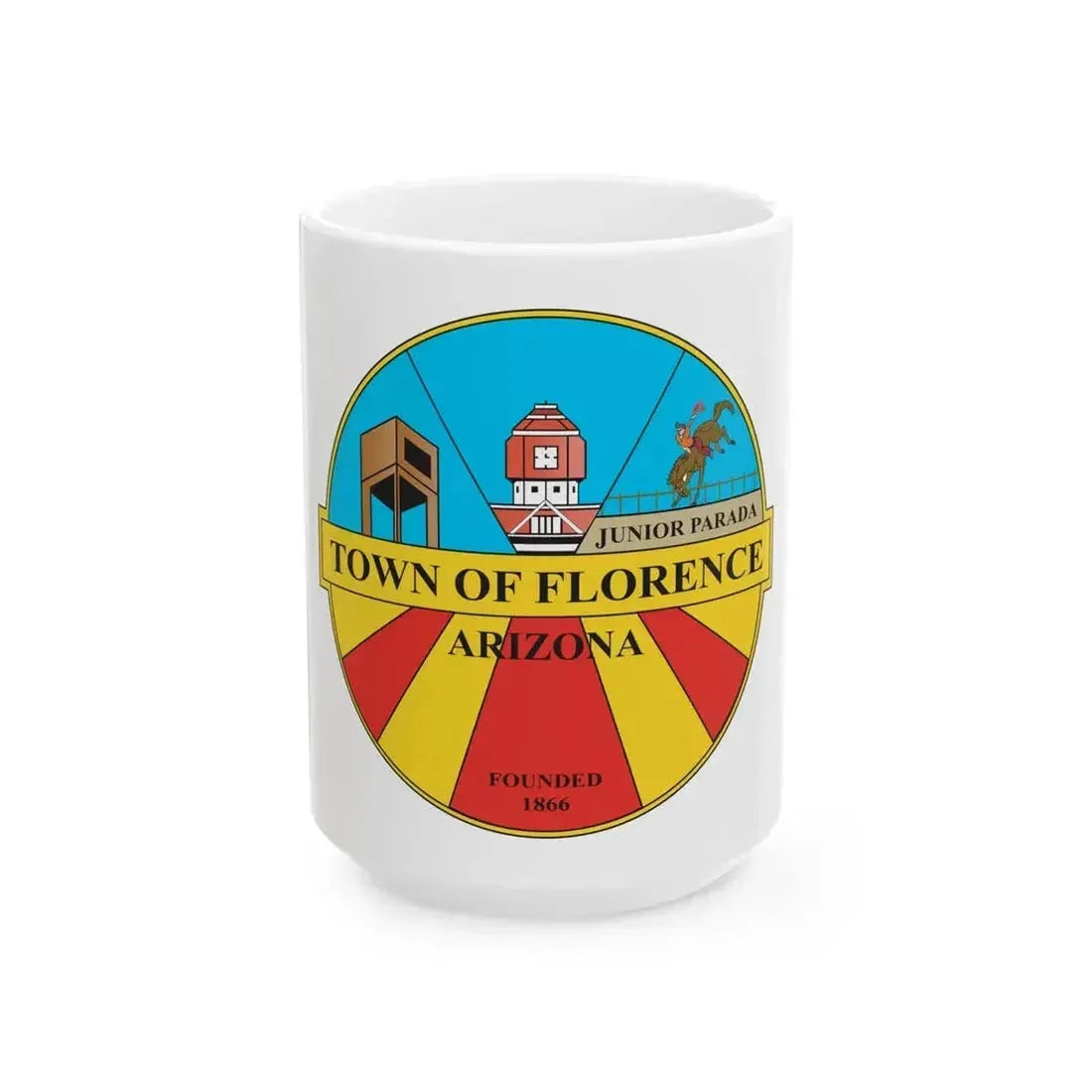 Flag of Florence Arizona (United States) White Coffee Mug 15oz - Go Mug Yourself