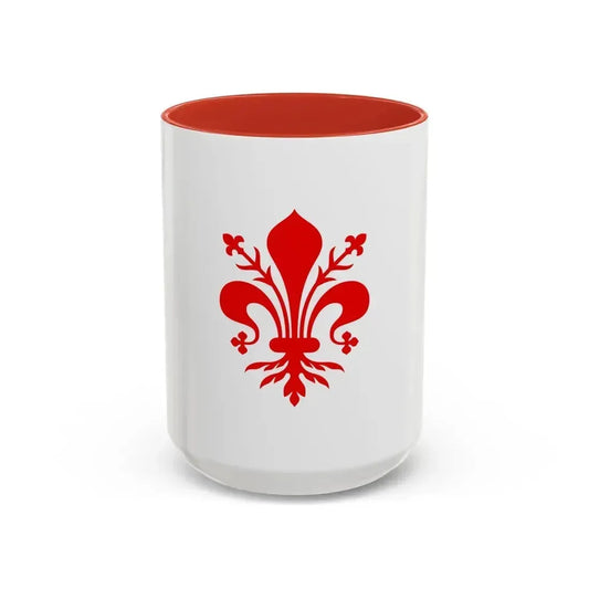 Flag of Florence Italy - Accent Coffee Mug 15oz Red - Go Mug Yourself
