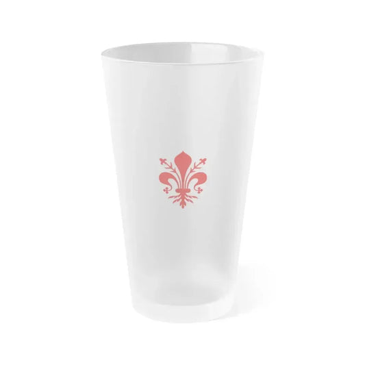 Flag of Florence Italy - Frosted Pint Glass 16oz 16oz Frosted - Go Mug Yourself