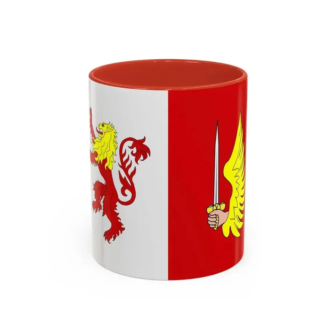 Flag of Floriana 1993 to 2006 Malta - Accent Coffee Mug 11oz Red - Go Mug Yourself