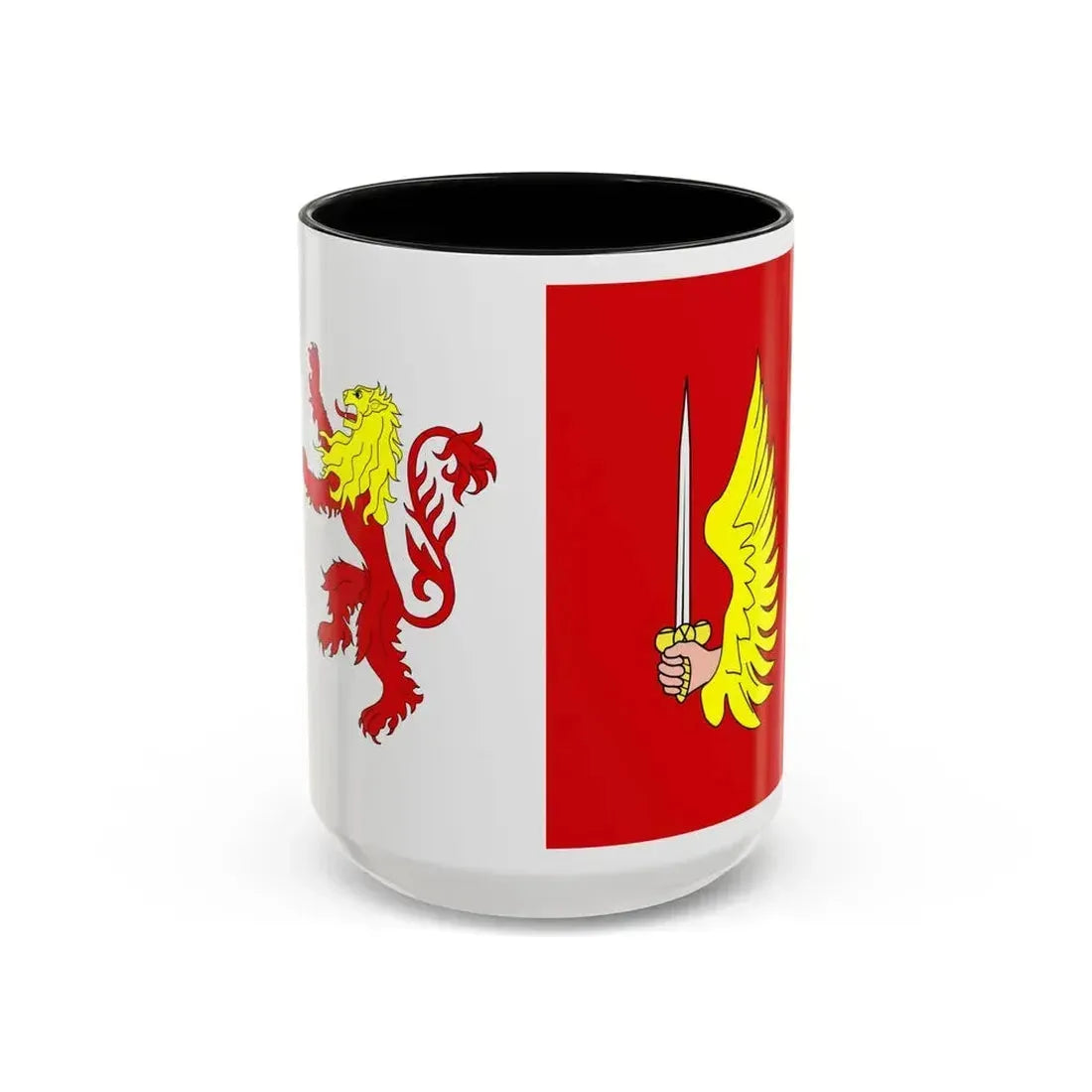 Flag of Floriana 1993 to 2006 Malta - Accent Coffee Mug 15oz Black - Go Mug Yourself
