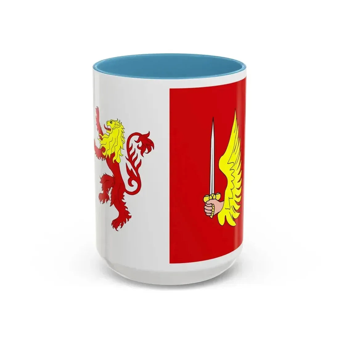 Flag of Floriana 1993 to 2006 Malta - Accent Coffee Mug 15oz Light Blue - Go Mug Yourself