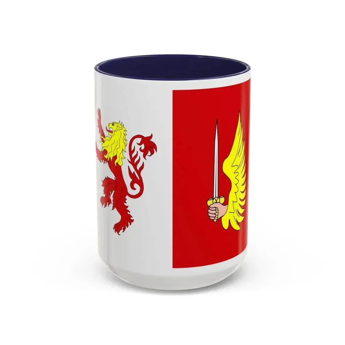 Flag of Floriana 1993 to 2006 Malta - Accent Coffee Mug 15oz Navy - Go Mug Yourself