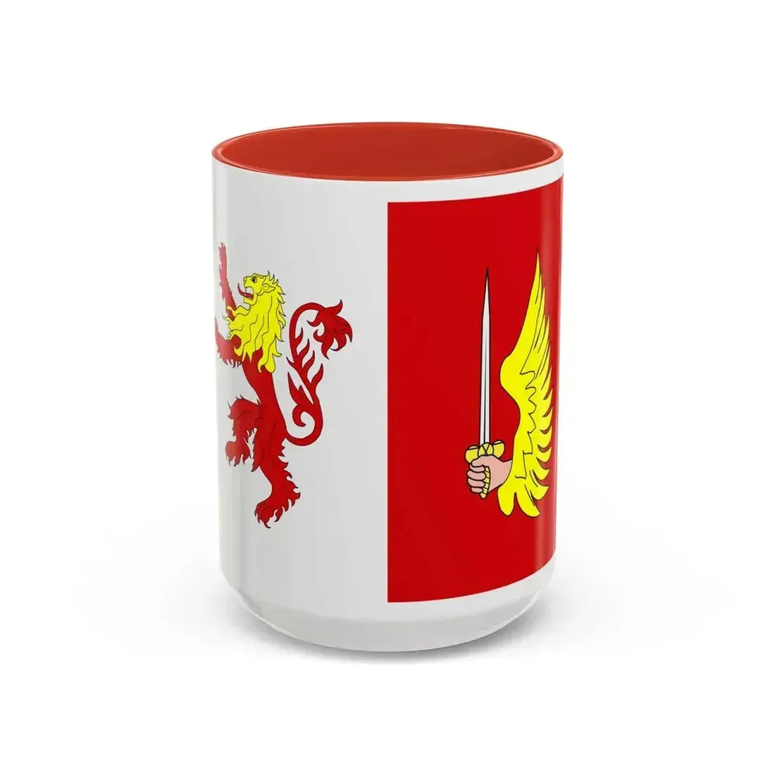 Flag of Floriana 1993 to 2006 Malta - Accent Coffee Mug 15oz Red - Go Mug Yourself