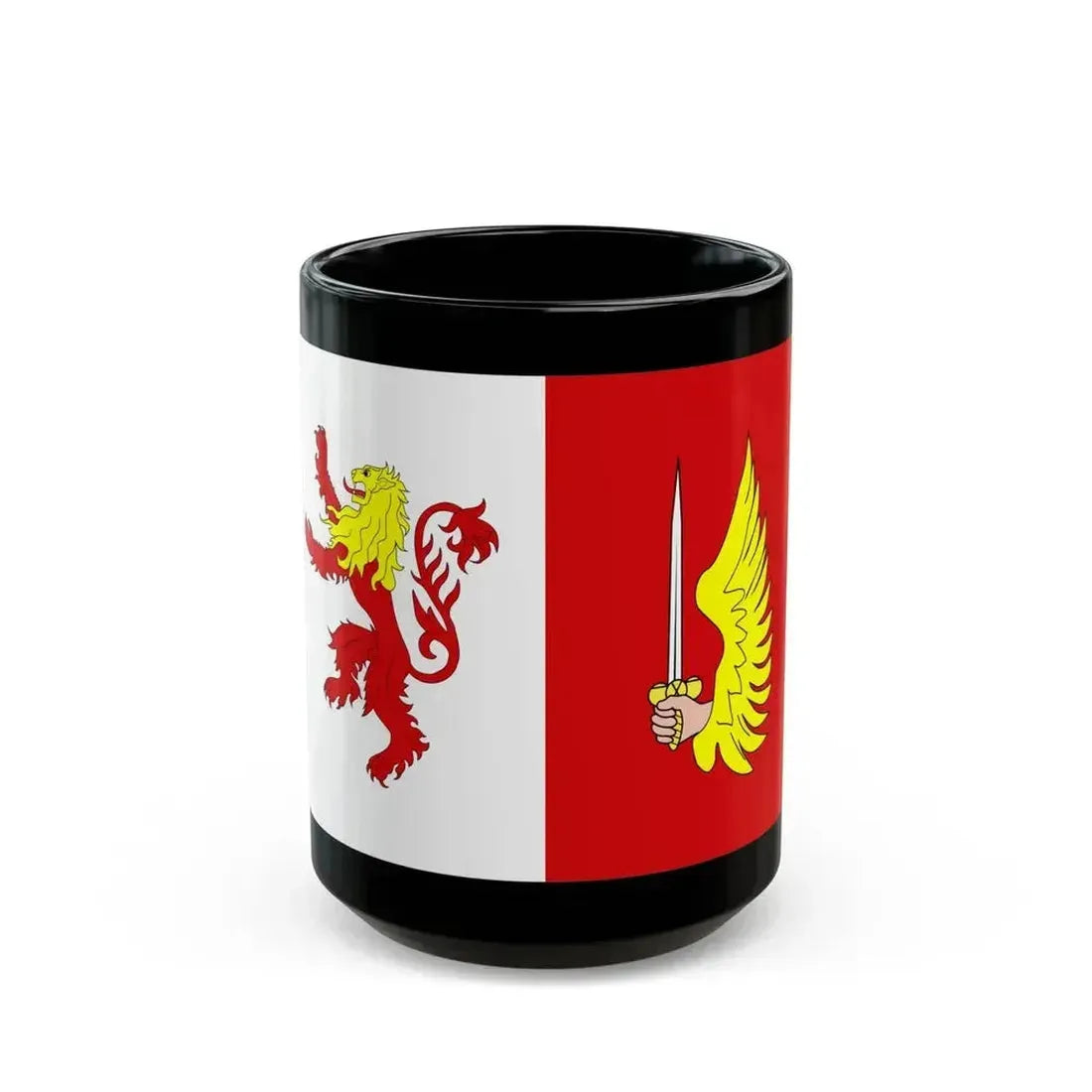 Flag of Floriana 1993 to 2006 Malta - Black Coffee Mug 15oz - Go Mug Yourself