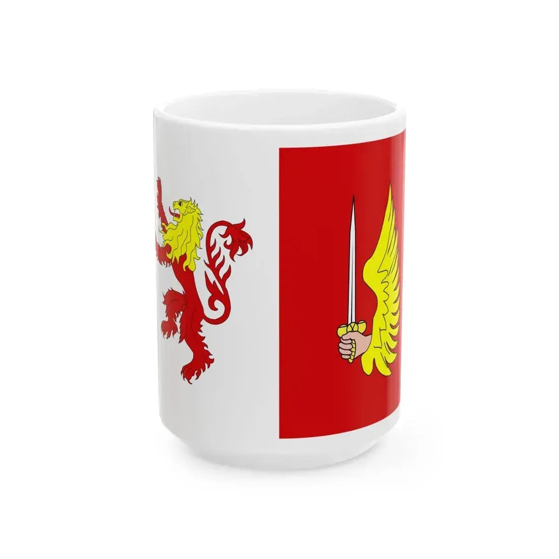 Flag of Floriana 1993 to 2006 Malta - White Coffee Mug 15oz - Go Mug Yourself